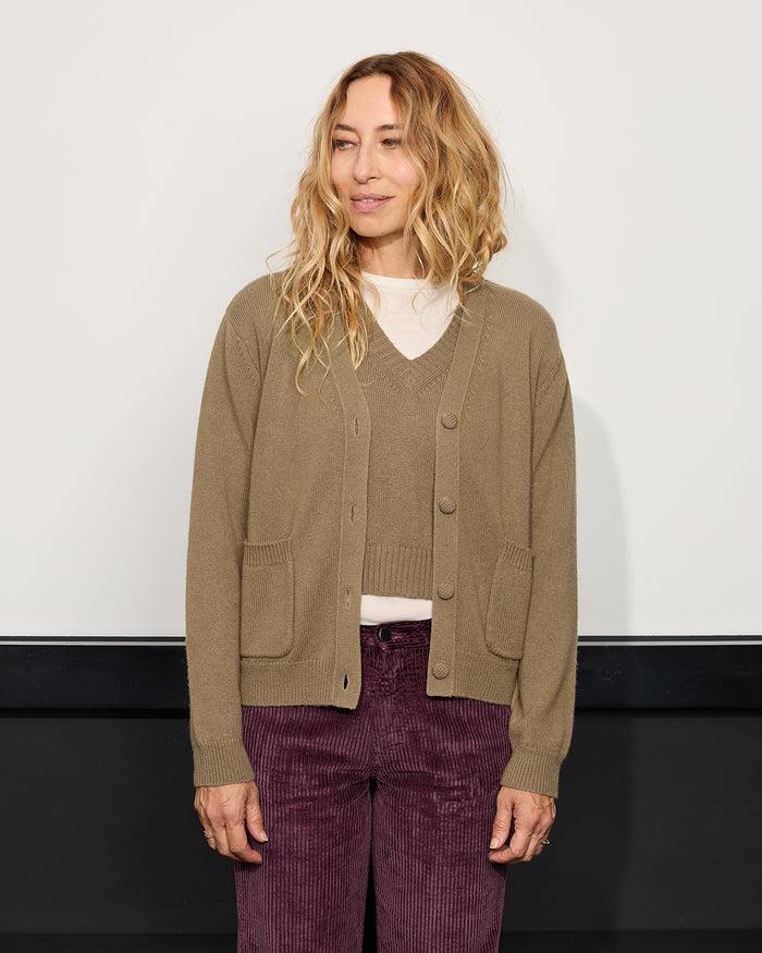 alexandra golovanoff Cardigan Granny kaki 17