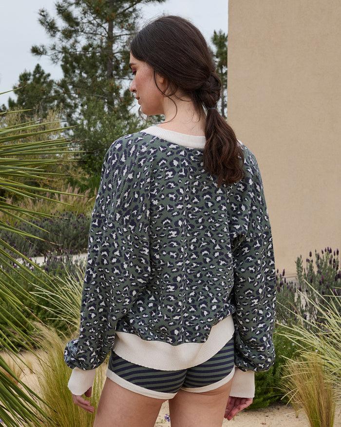Alexandra Golovanoff Cardigan Léopard Kaki 16