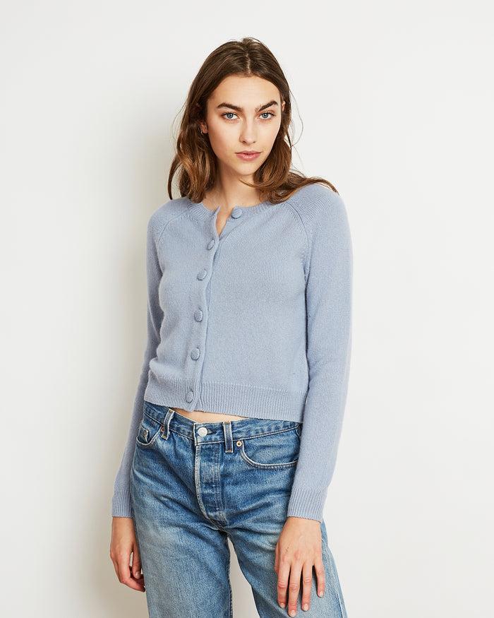 alexandra golovanoff Cardigan Mila blue 11