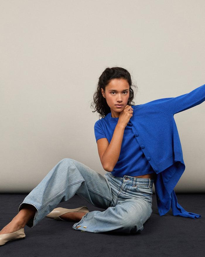 alexandra golovanoff Cardigan Mila Light blue 18