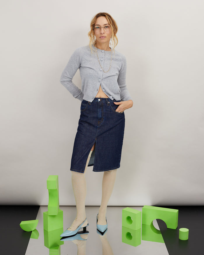 alexandra golovanoff Cardigan Mila Light gris 14