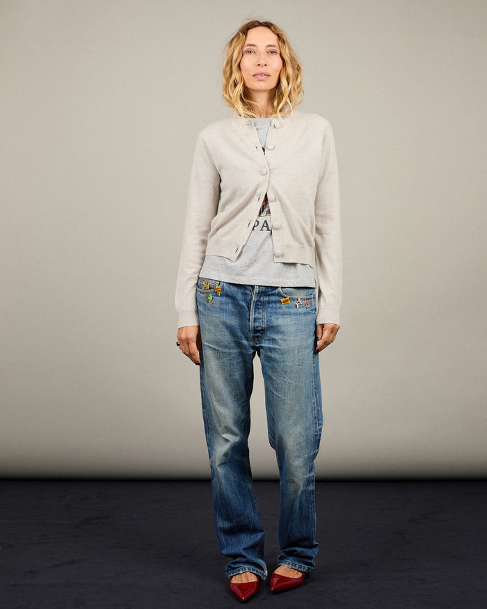 alexandra golovanoff Cardigan Mila Light powder 18