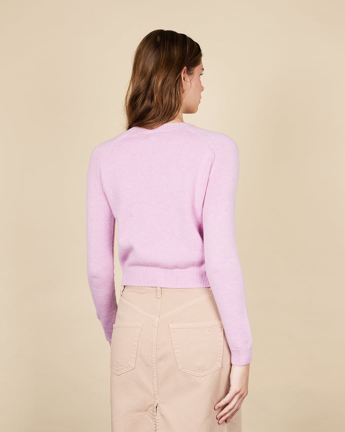 Alexandra Golovanoff Cardigan Mila Mauve 13