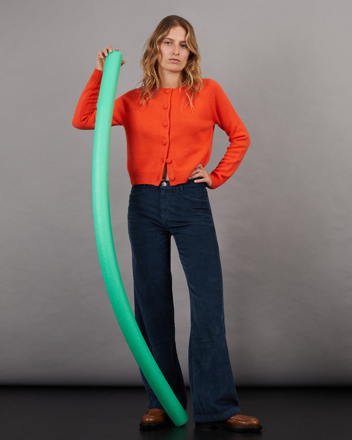 alexandra golovanoff Cardigan Mila orange 15