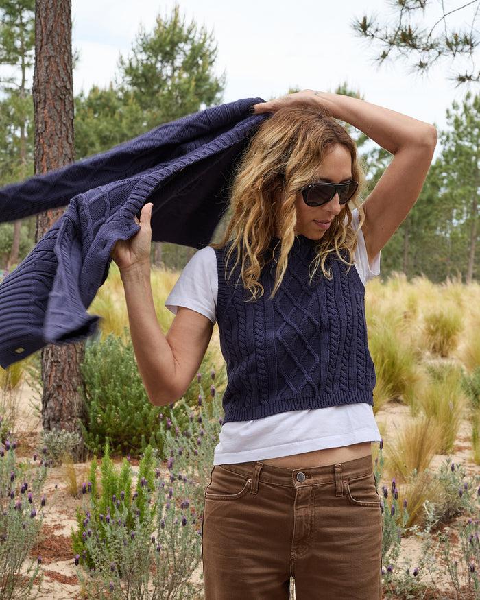 Alexandra Golovanoff Cardigan Tam Coton Blue 16