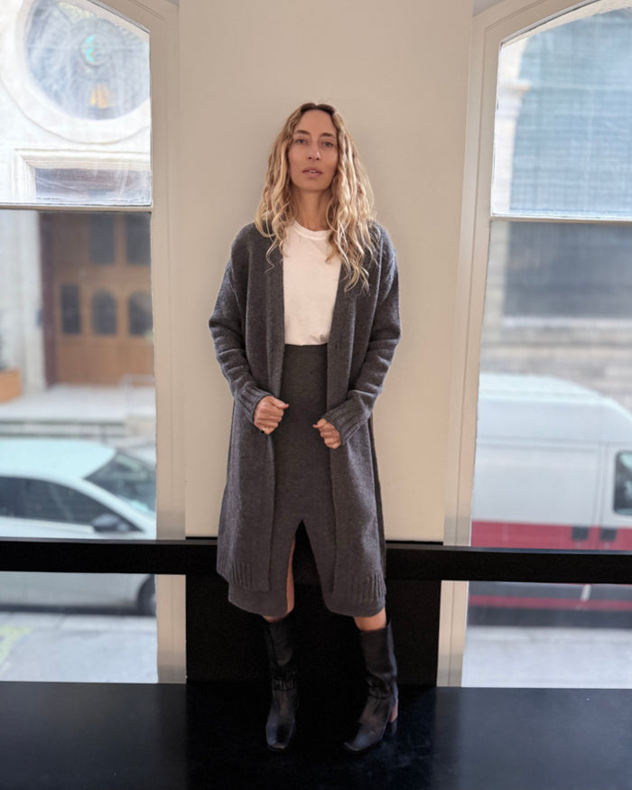 Alexandra Golovanoff Coat Cardi Charbon 17