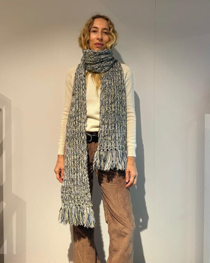 alexandra golovanoff Echarpe FDB chiné vert 17