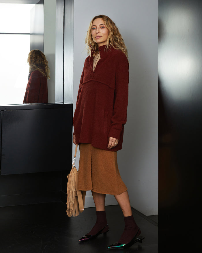 alexandra golovanoff Jupe Midi havane 17