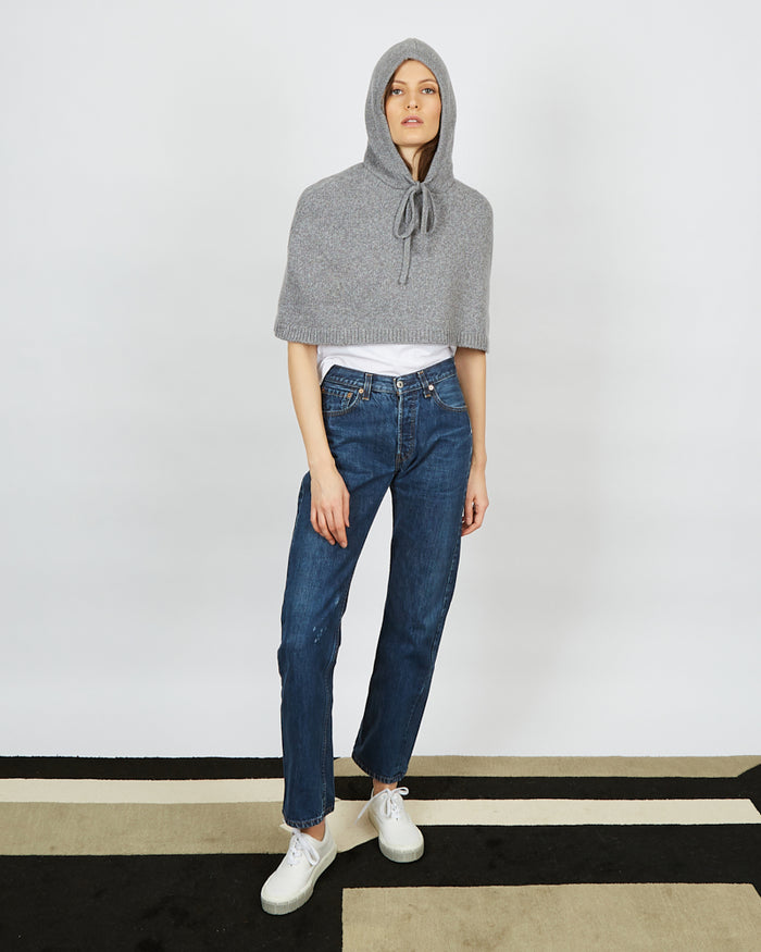 Alexandra Golovanoff Poncho Capuche Dark Grey