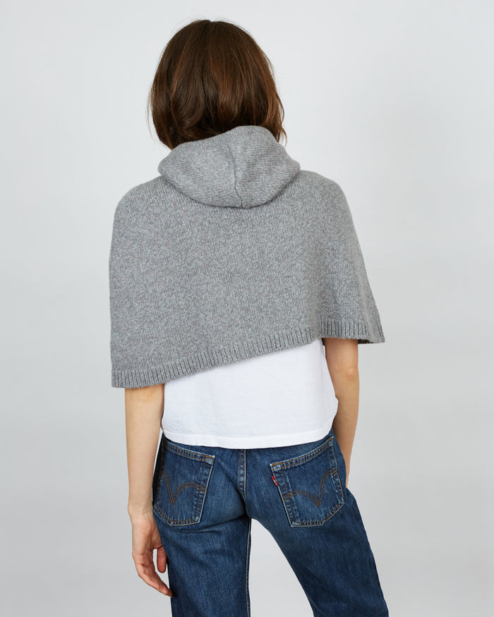 Alexandra Golovanoff Poncho Capuche Dark Grey