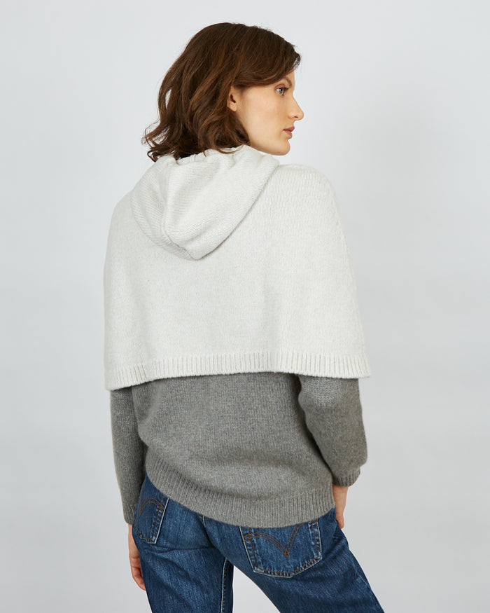 Alexandra Golovanoff Poncho Capuche White 13
