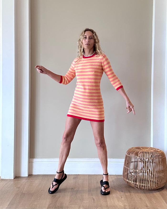 alexandra golovanoff Robe Cam sponge abricot 14