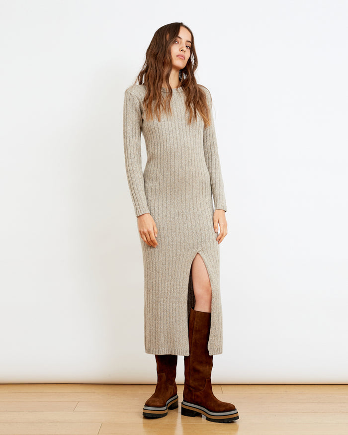 Alexandra Golovanoff Robe Maxi Beige 13