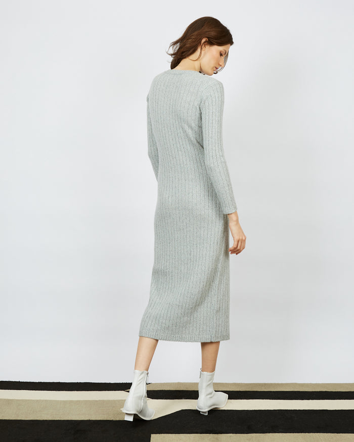 Alexandra Golovanoff Robe Maxi Gris 13