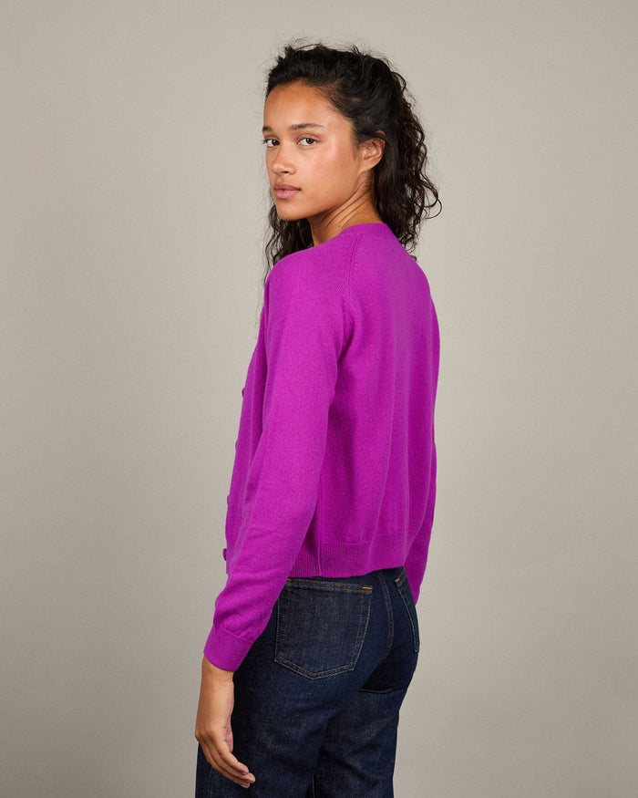 Alexandra Golovanoff Cardigan Mila Light Magenta 18