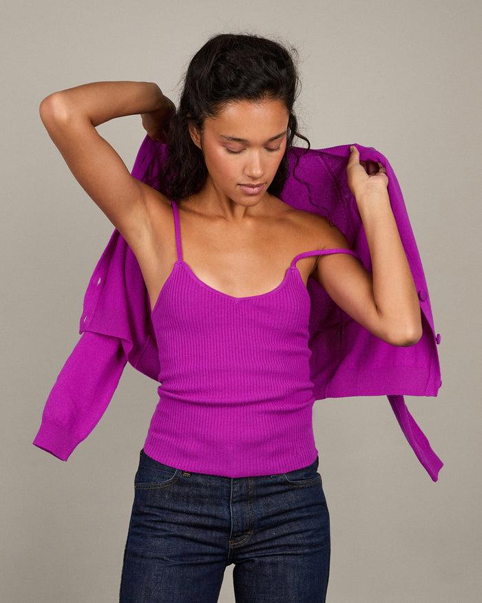 Alexandra Golovanoff Cardigan Mila Light Magenta 18