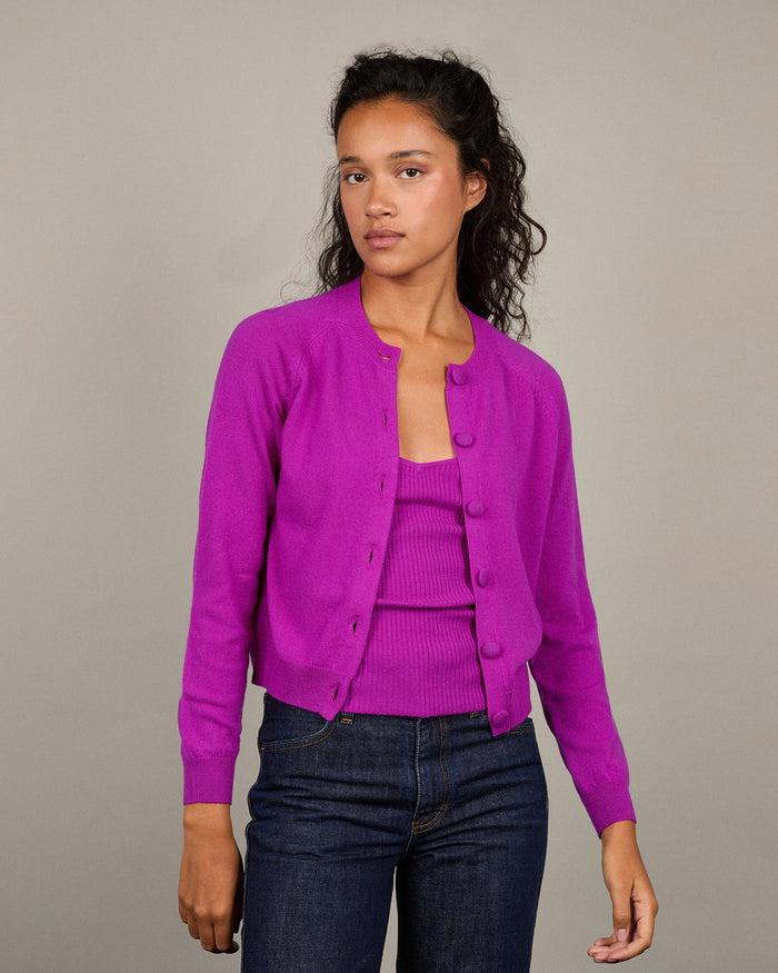 alexandra golovanoff Cardigan Mila Light magenta 18