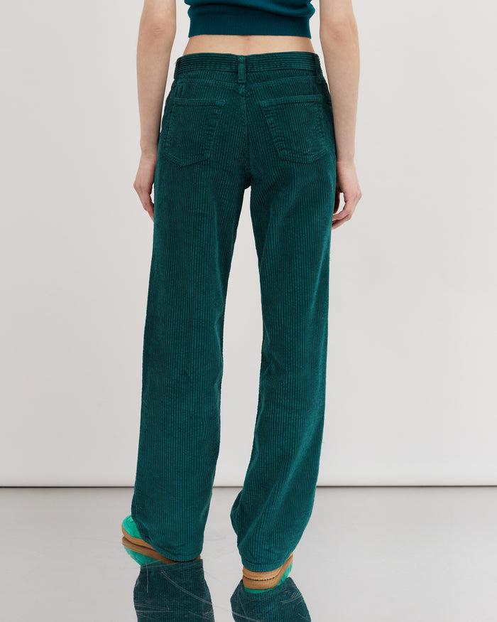 Alexandra Golovanoff Pantalon Velours France Vert 16