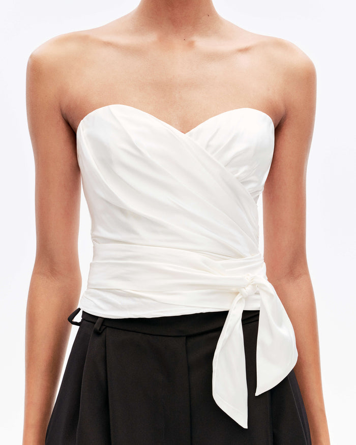 Alexandre Vauthier BUSTIER OPTICAL WHITE