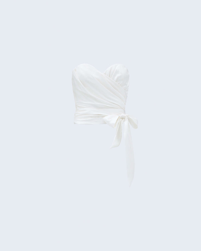 Alexandre Vauthier BUSTIER OPTICAL WHITE