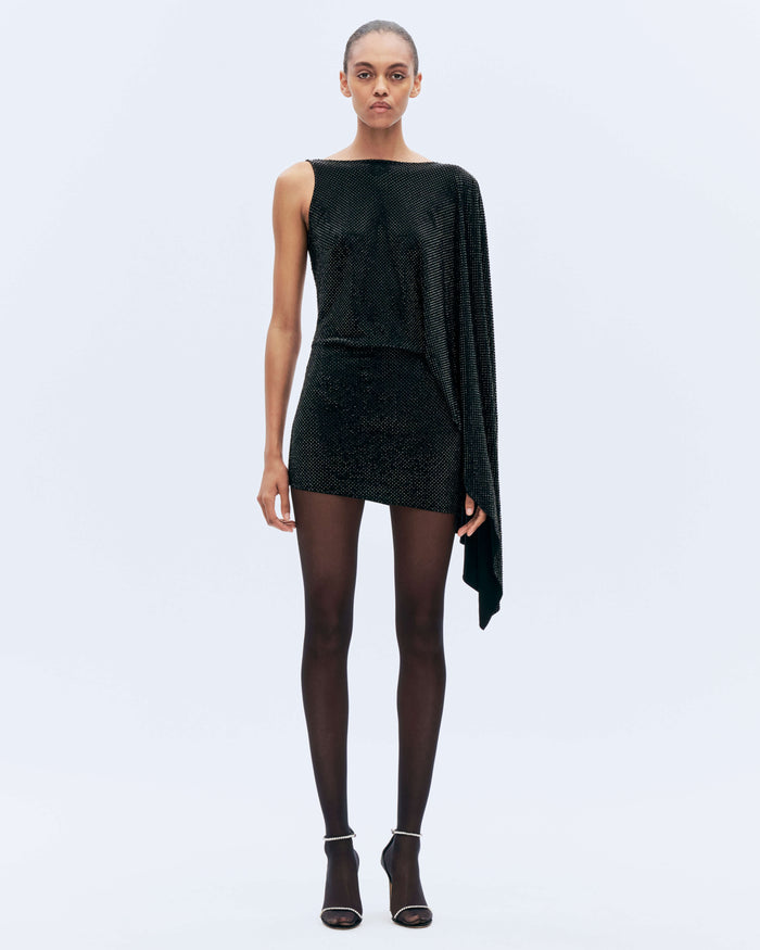 alexandre vauthier CRYSTALLIZED DRESS BLACK