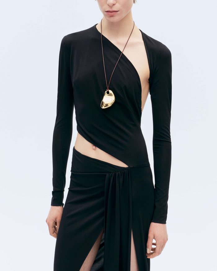 Alexandre Vauthier LONG JERSEY DRESS BLACK