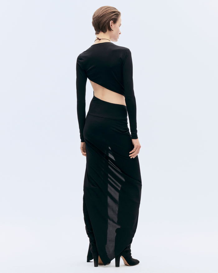 Alexandre Vauthier LONG JERSEY DRESS BLACK