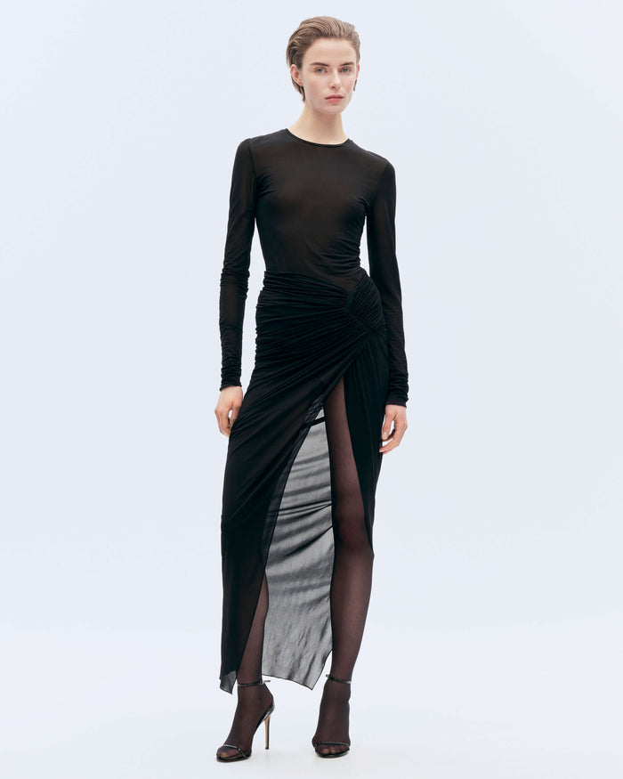 alexandre vauthier LONG SKIRT BLACK