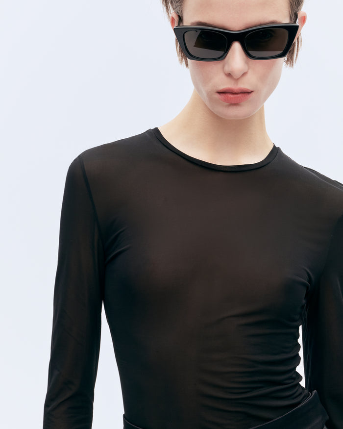 Alexandre Vauthier LONG SLEEVE TOP BLACK