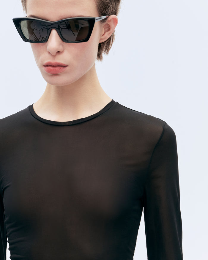 Alexandre Vauthier LONG SLEEVE TOP BLACK