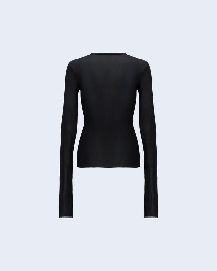 Alexandre Vauthier LONG SLEEVE TOP BLACK
