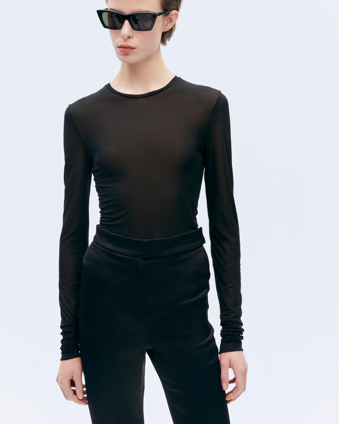 alexandre vauthier LONG SLEEVE TOP BLACK