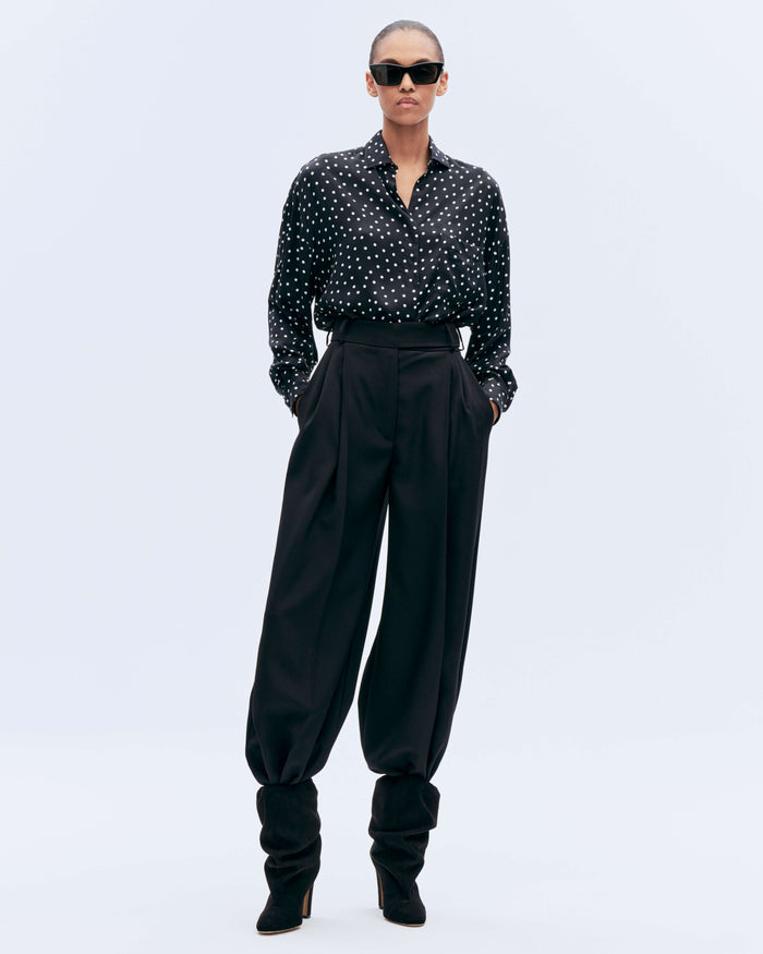 alexandre vauthier POLKA DOT SHIRT BLACK