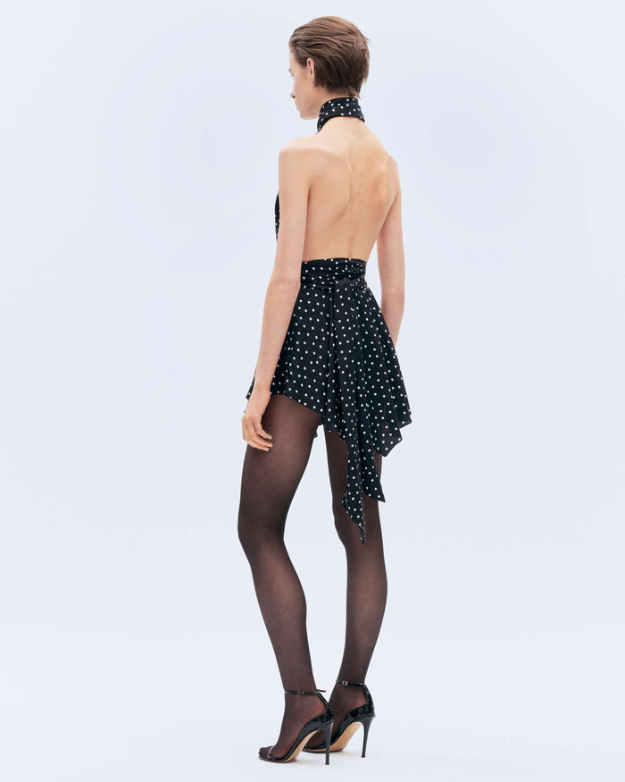 Alexandre Vauthier POLKA DOT SKIRT BLACK
