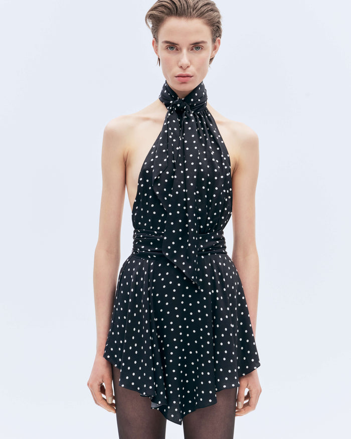 Alexandre Vauthier POLKA DOT SKIRT BLACK