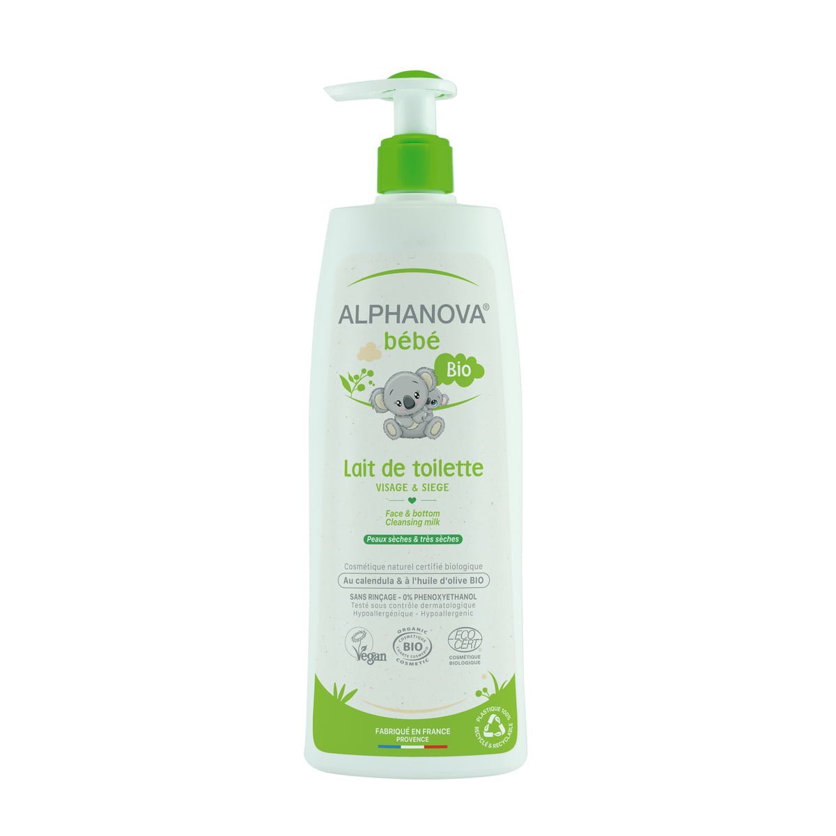 alphanova ALPHANOVA BÉBÉ - Lait de toilette bébé bio - 500ml