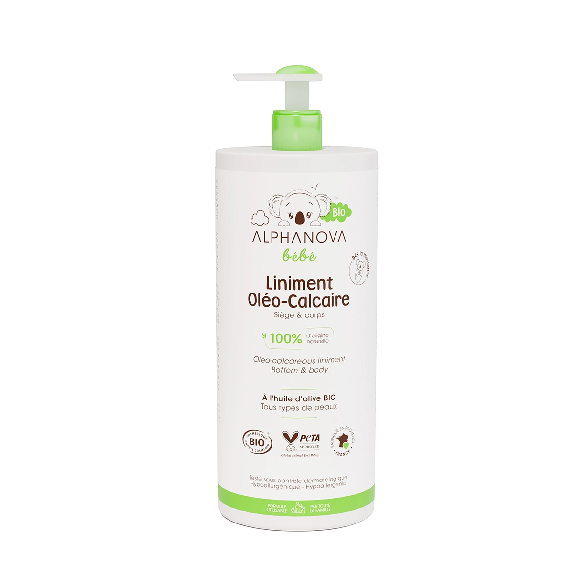 Alphanova Liniment Oléo-Calcaire BIO 900 Ml