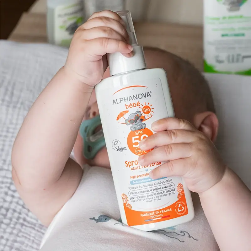 Alphanova Spray Solaire Bébé Bio Hypoallergénique
