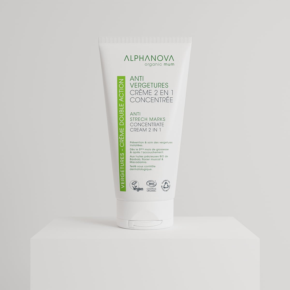 Alphanova Anti-vergetures Crème 2 En 1 Concentrée Certifiée Bio