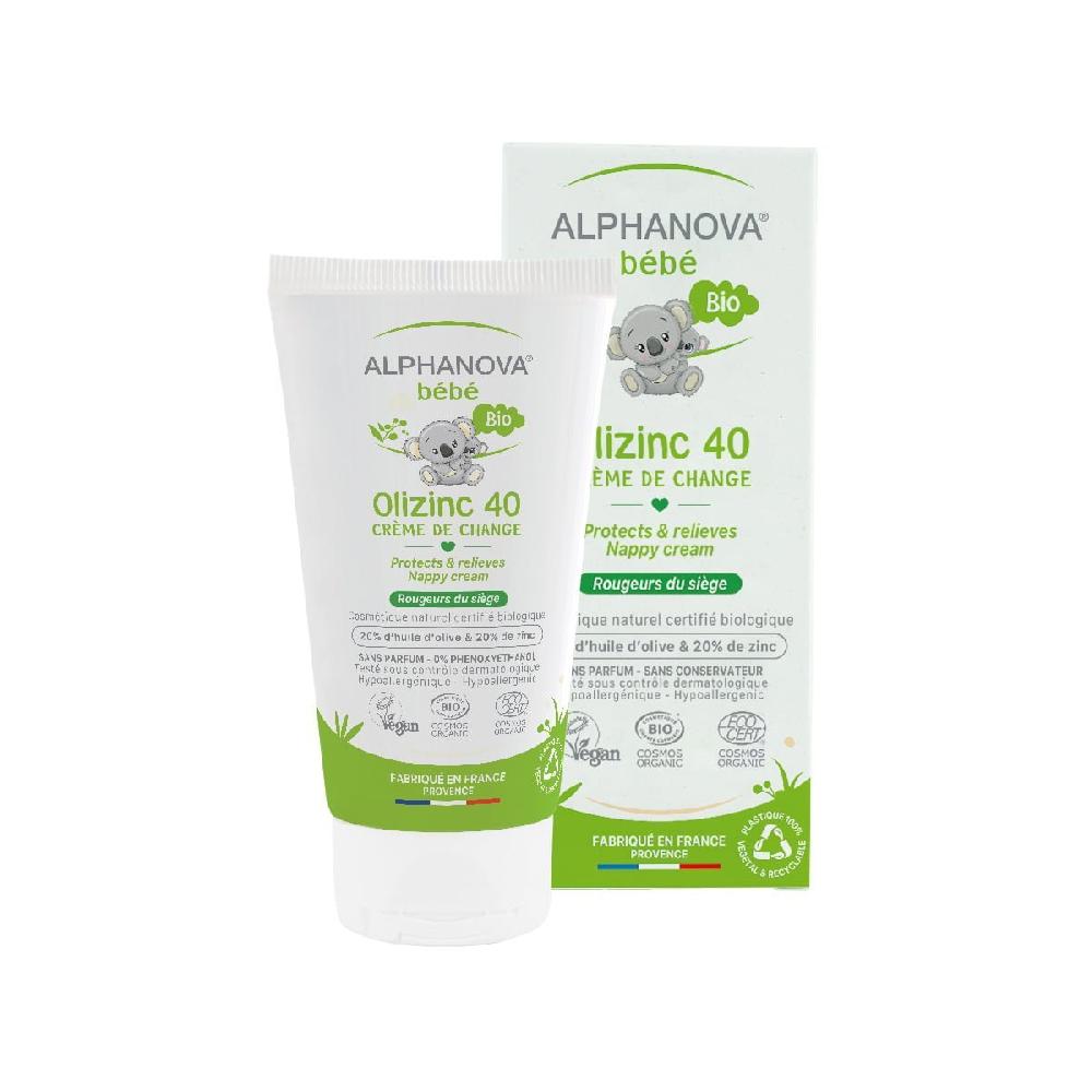 alphanova Crème de change bébé certifiée bio Olizinc 40