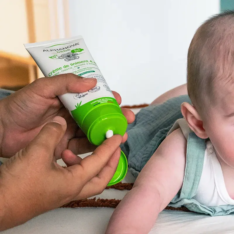 Alphanova Crème De Liniment Certifiée Bio - Soin Bébé 4 En 1