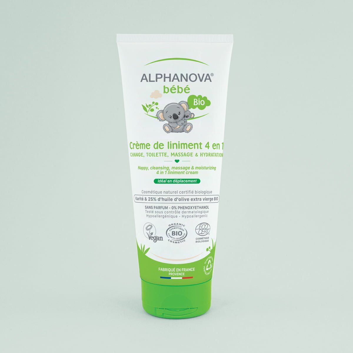 Alphanova Crème De Liniment Certifiée Bio - Soin Bébé 4 En 1