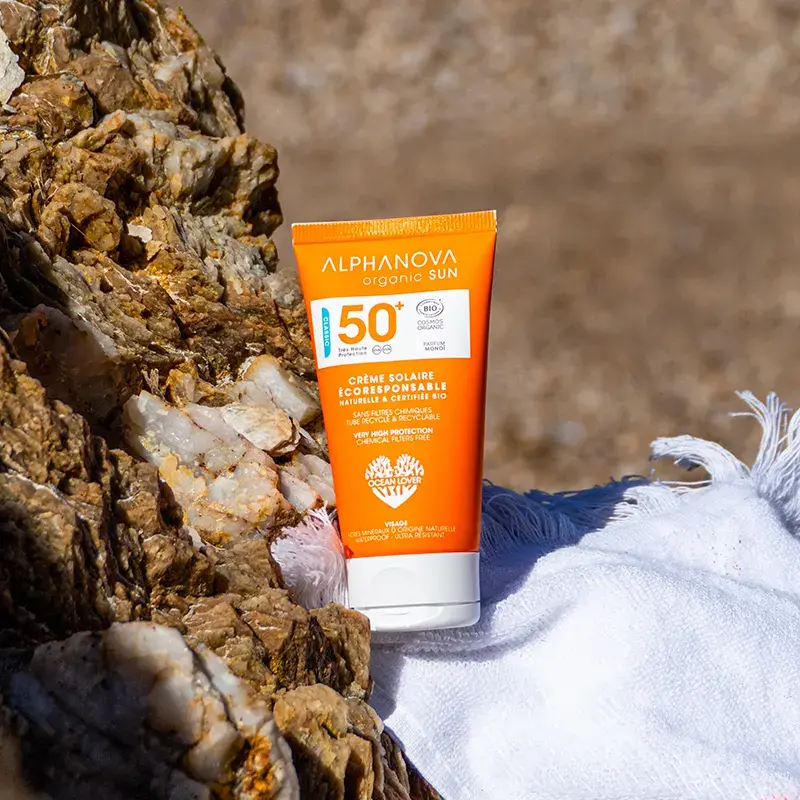 Alphanova Crème Solaire Certifiée Bio Très Haute Protection SPF 50+
