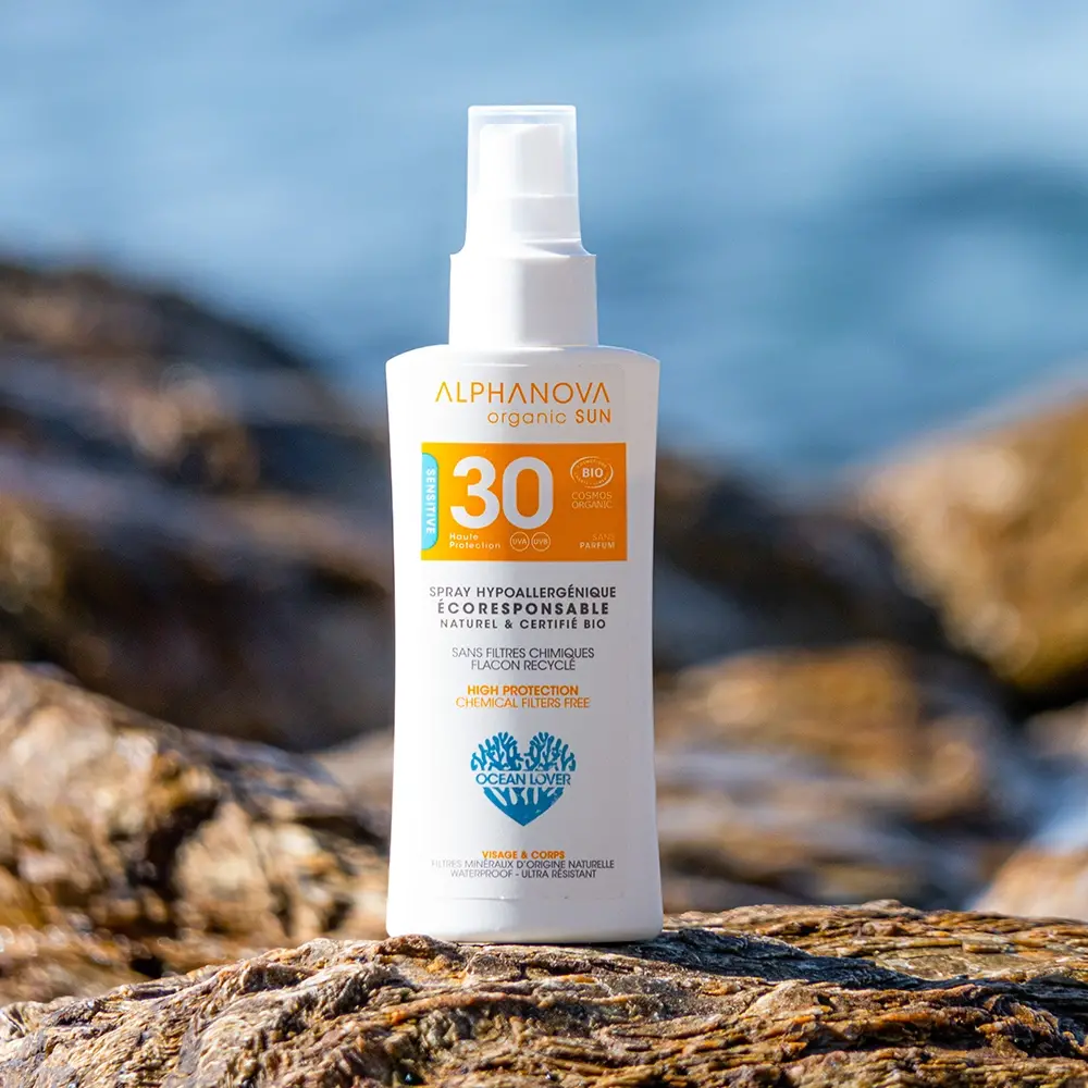 Alphanova Crème Solaire Hypoallergénique Format Voyage SPF30