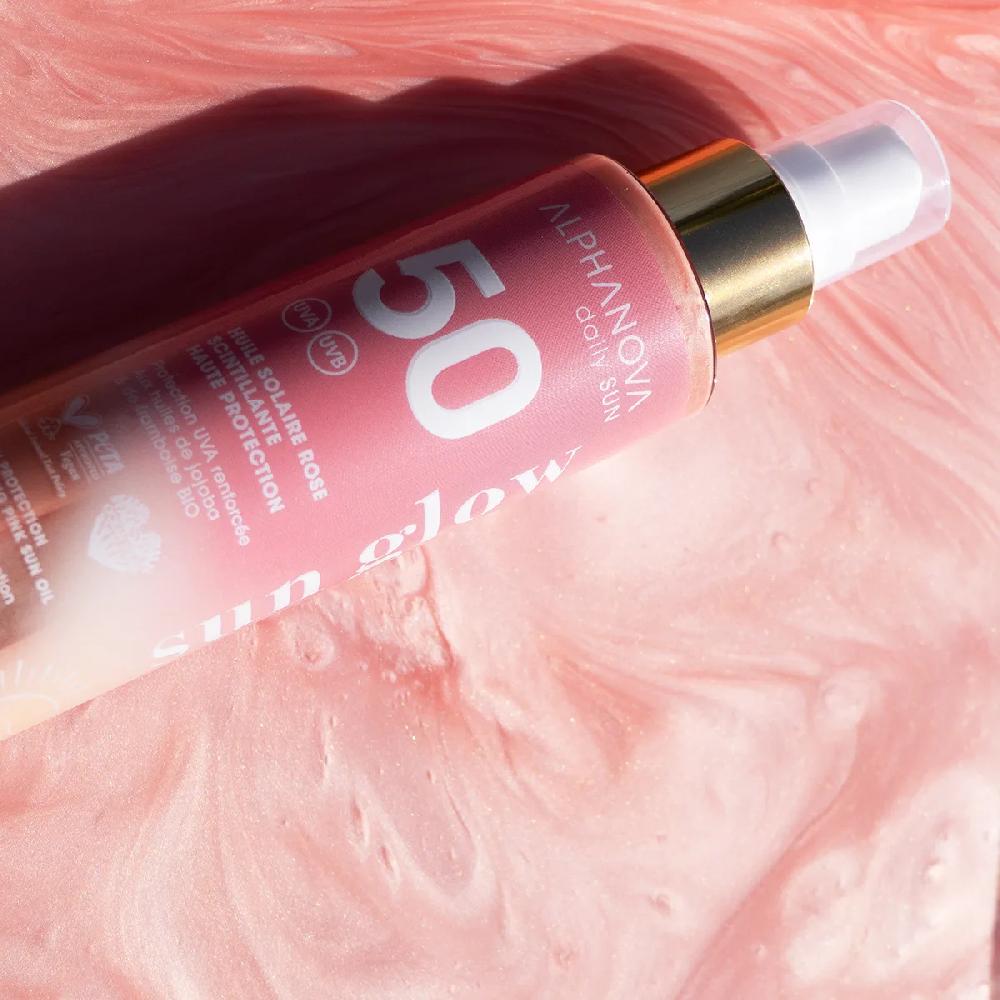 Alphanova Duo D'huiles Roses : Huile Pailletée Rose 50 & Huile Scintillante Rose