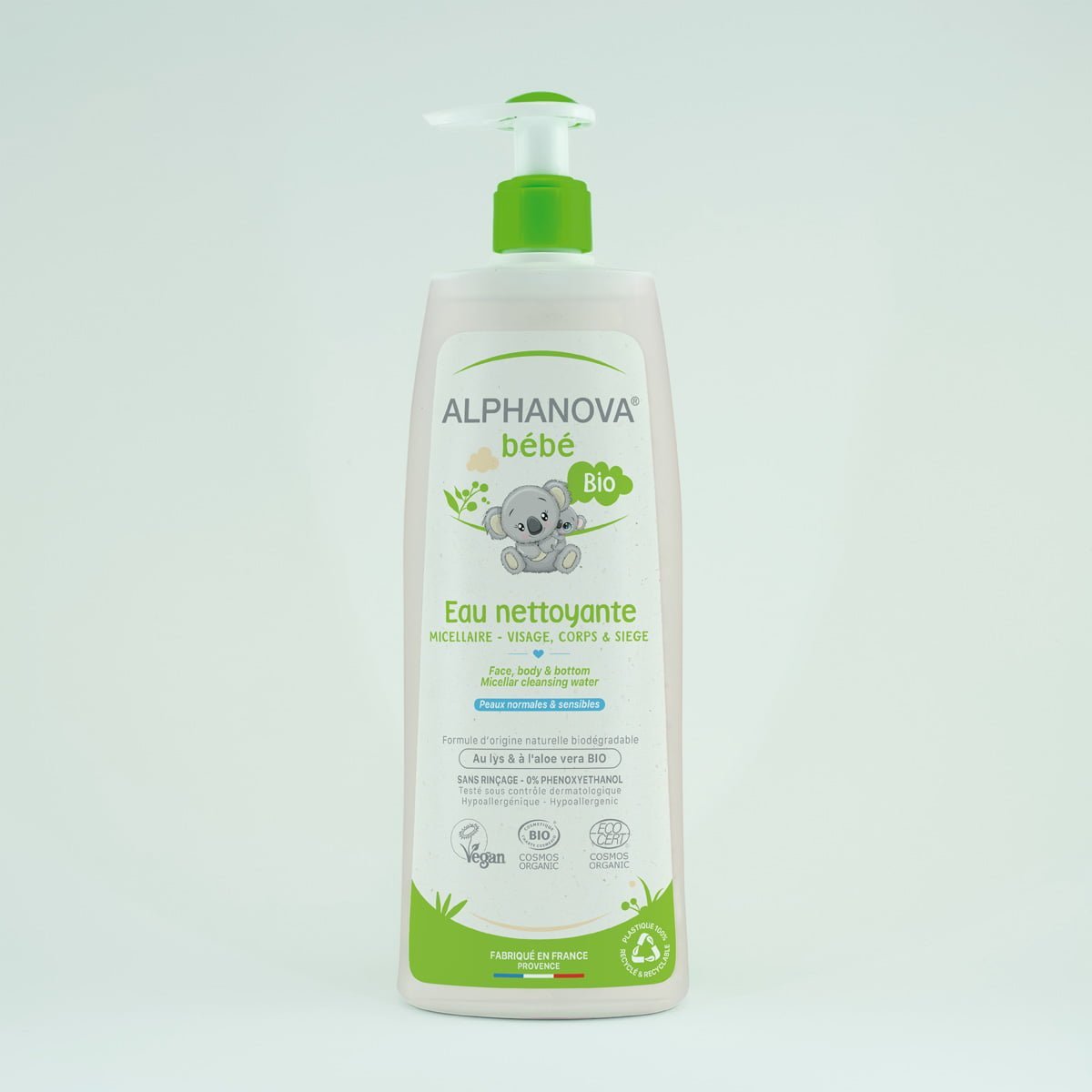 Alphanova Eau Nettoyante Certifiée Bio Toilette De Bébé 500 Ml