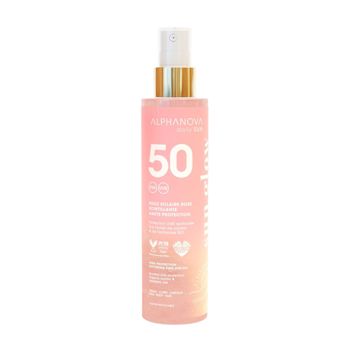 Alphanova Huile Solaire Rose Scintillante SPF 50 ALPHANOVA Daily SUN