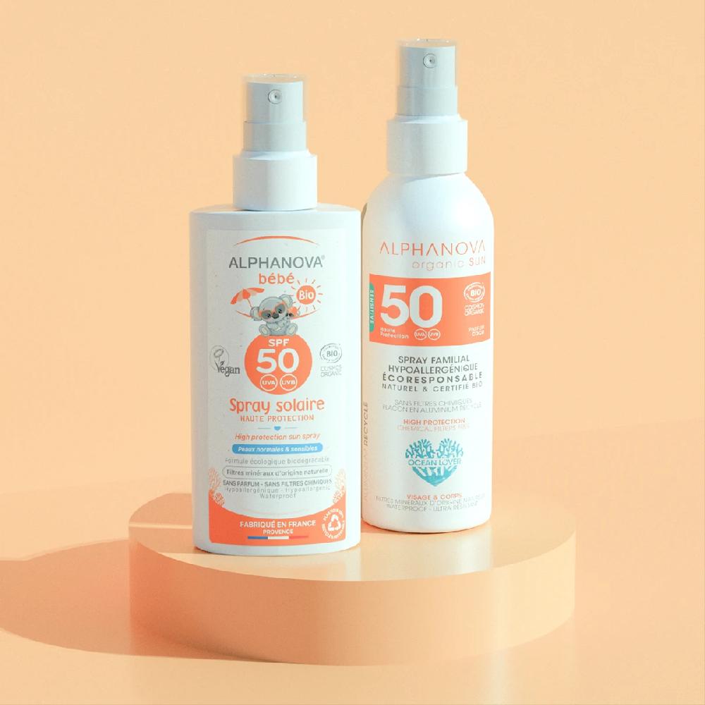 Alphanova Kit Duo Famille SPF 50 - Protection Solaire Peaux Sensibles