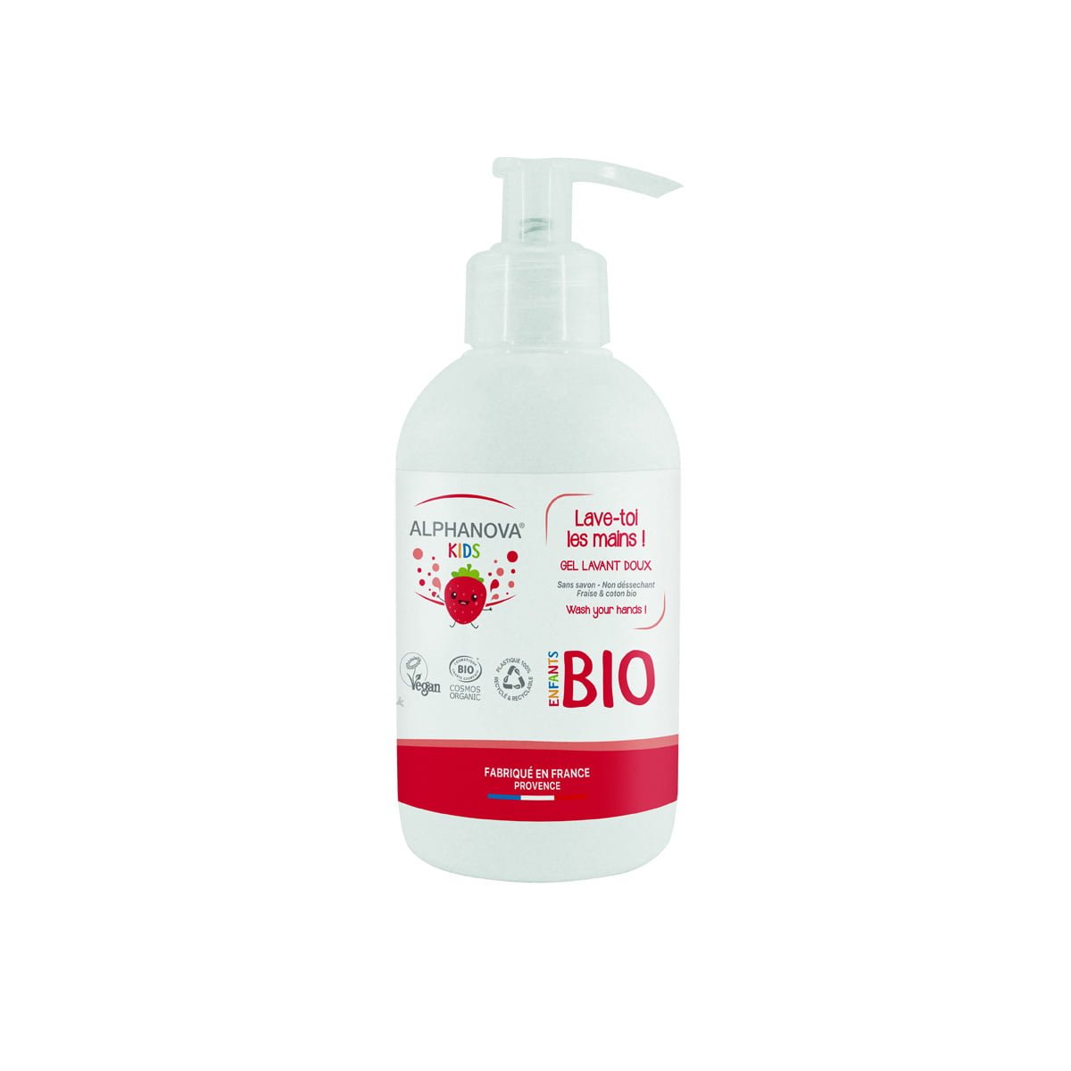 alphanova Lave-toi les mains Gel lavant certifié bio - Fraise