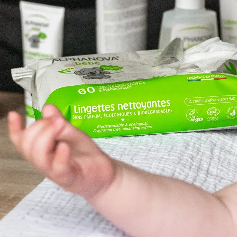 Alphanova Lingettes Bébé Parfumées épaisses Et Extra Douces X3 - Amande Douce
